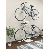 MOJYU 自転車スタンド レック 2台用 ホワイト/ホワイト木目 BCD-007 1台（直送品）