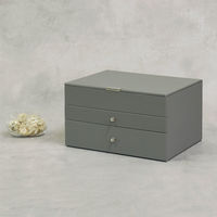 MOJYU ジュエリーボックス ゲージ 3段 ストームグレー JWB-008 1台（直送品）