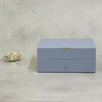 MOJYU ジュエリーボックス ゲージ 2段 ゼニスブルー JWB-003 1台（直送品）