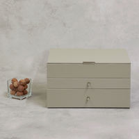 MOJYU ジュエリーボックス ゲージ 3段 サンドベージュ JWB-009 1台（直送品）