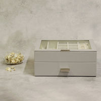 MOJYU ジュエリーボックス アシャ 2段 グレージュ JWB-016 1台（直送品）