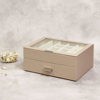 MOJYU ジュエリーボックス アシャ 2段 ピーチベージュ JWB-017 1台（直送品）