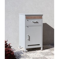 MOJYU ジェイク 宅配ボックス付ポスト シルバー 1台（直送品）