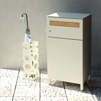 MOJYU ジャン 宅配ボックス付ポスト グレージュ 1台（直送品）