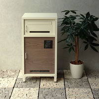 MOJYU ラウロ 宅配ボックス付ポスト アイボリー 1台（直送品）