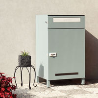 MOJYU エステラ 宅配ボックス付ポスト ブルーグレー 1台（直送品）