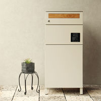 MOJYU ジャン 宅配ボックス付ポスト 宅配2段タイプ グレージュ 1台（直送品）