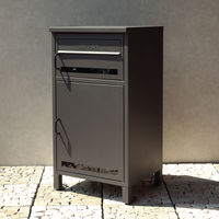 MOJYU ジョエレ 宅配ボックス付ポスト ダークグレー 1台（直送品）