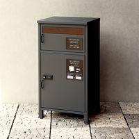 MOJYU ルフィナ 宅配ボックス付ポスト ダークグレー 1台（直送品）