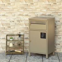 MOJYU ミーナ 宅配ボックス付ポスト ミーナ ミルクティーベージュ 1台（直送品）