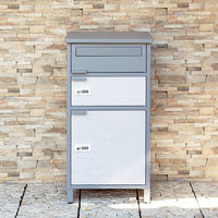 MOJYU トビア 宅配ボックス付ポスト 宅配2段タイプ クールグレー 1台（直送品）