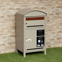 MOJYU リーノ 宅配ボックス付ポスト ライトベージュ 1台（直送品）