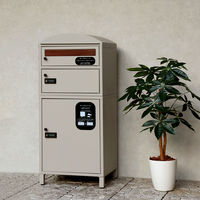 MOJYU プリモ 宅配ボックス付ポスト 宅配2段タイプ ライトベージュ 1台（直送品）