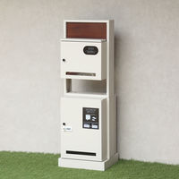MOJYU ミロ 門柱型宅配ボックス付ポスト グレージュ 1台（直送品）