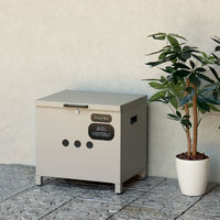 MOJYU リンダ ベンチ収納宅配ボックス ライトベージュ 1台（直送品）