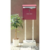 MOJYU オルガ スタンドポスト ワインレッド 1台（直送品）