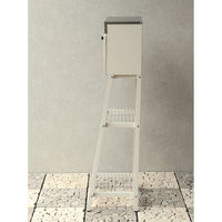 MOJYU レクシー スタンドポスト グレージュ/ホワイト木目 1台（直送品）