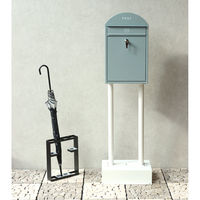 MOJYU ジェレミア スタンドポスト ブルーグレー/ホワイト 1台（直送品）