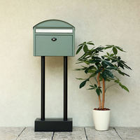 MOJYU アロン スタンドポスト フォレストグリーン 1台（直送品）