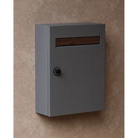 MOJYU エンツォ 壁掛けポスト グレー 1台（直送品）