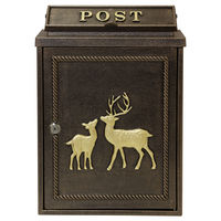 MOJYU ディアー 鋳物壁掛けポスト ブロンズ 1台（直送品）