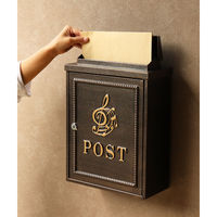 MOJYU ミュージカルノート 鋳物壁掛けポスト ブロンズ 1台（直送品）