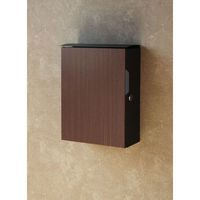 MOJYU ピエラ 壁掛けポスト ダークグレー/ブラウン木目 1台（直送品）