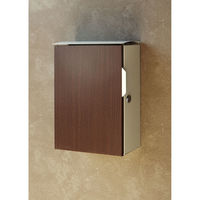 MOJYU ピエラ 壁掛けポスト グレージュ/ブラウン木目 1台（直送品）