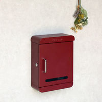 MOJYU ヴァレンテ 壁掛けポスト ボルドー 1台（直送品）