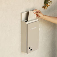 MOJYU ノラ 壁掛けポスト ライトベージュ/グレージュ 1台（直送品）