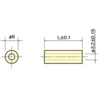 廣杉計器 黄銅 スペーサー(中空 丸型) 301.5E 1セット(50個)（直送品）