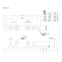 サトーパーツ ラグ端子台 125Vー10A 5極 ML-18-5P 1個 63-3147-11（直送品）