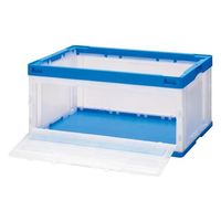 カウネット 長側扉付き折りたたみコンテナ 75L 31729321 1個 64-9357-56（直送品）