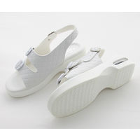 ティティメディカル キルティングエアーソールサンダル ホワイト LL(24.5~25.0cm) 17604 1足 62-9235-37（直送品）