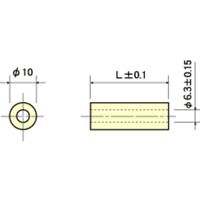 廣杉計器 ステンレス スペーサー(中空) CU-612 1セット(50個)（直送品）
