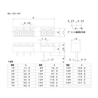 サトーパーツ 貫通型端子台 縦型 プリント基板用 250Vー6A 20極 ML-30-AP-20P 1個 63-3169-03（直送品）