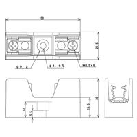 サトーパーツ ベースヒューズホルダー ネジ締付端子 250Vー20A 適合サイズ:Φ10.31×38.1mm F-7135 1個（直送品）