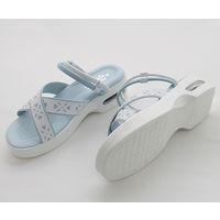 ティティメディカル ハートクロスベルトエアーソールサンダル サックス S(21.5~22.0cm) 16121 1足 62-9235-26（直送品）