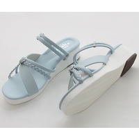 ティティメディカル 三つ編みハート2WAYサンダル サックス L(23.5~24.0cm) 111133 1足 62-9235-16（直送品）