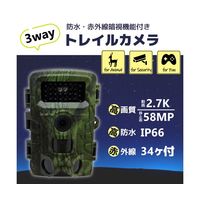 ブロードウォッチ 防水赤外線動感検知防犯トレイルカメラ SEC-WTIRTV-027K 1個 69-8572-97（直送品）