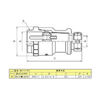 七星科学研究所 メタルコンセント NCS-163-AD-CH 1個 63-3031-29（直送品）