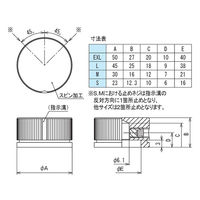 サトーパーツ つまみ Φ23 黒(アルミ) シャフト径Φ6用 K-59-S-B 1個 63-3146-98（直送品）