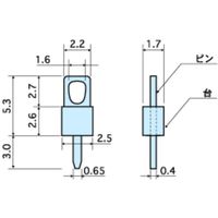 廣杉計器 チェック端子(オシロプローブ用) HOT-2608B 1セット(50個)（直送品）