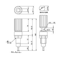 サトーパーツ 絶縁ターミナル 4mm 取付孔Φ8mm 青 T-3025-BL 1個 63-3147-94（直送品）