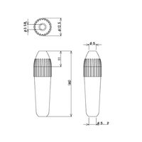 サトーパーツ ヒューズホルダー 125Vー3A 適合サイズ:Φ6.4×30mm F-3770 1個 63-3164-82（直送品）
