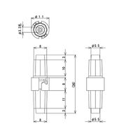 サトーパーツ ヒューズホルダー 中継型 バヨネット式 125Vー7A 適合:Φ5.2×20mm F-45 1個 63-3159-08（直送品）