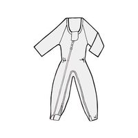 松本ナース産業 つなぎねまき ビンテージツイル WファスナーII型ホックカバー付 千鳥ブルー S 4600 1枚 7-9336-01（直送品）