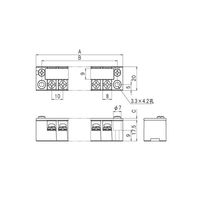 サトーパーツ 2列型 中継用ネジ式端子台 14極 300Vー15A * 1個 63-3033-84（直送品）