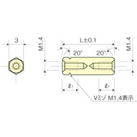 廣杉計器 黄銅 スペーサー(六角) ASB-312E 1セット(50個)（直送品）