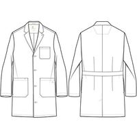 Krazy Kat Sportswear THE WHITE COAT メンズ白衣(ミニマリストシリーズ) LL相当 5151-L 1枚（直送品）